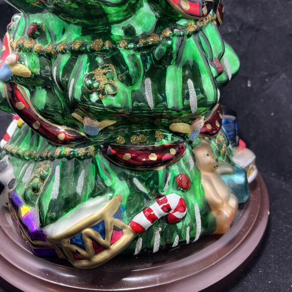 VTG THOMAS PACCONI CLASSICS 2004 BLOWN MERCURY GLASS TABLETOP CHRISTMAS TREE COA - Picture 11 of 14